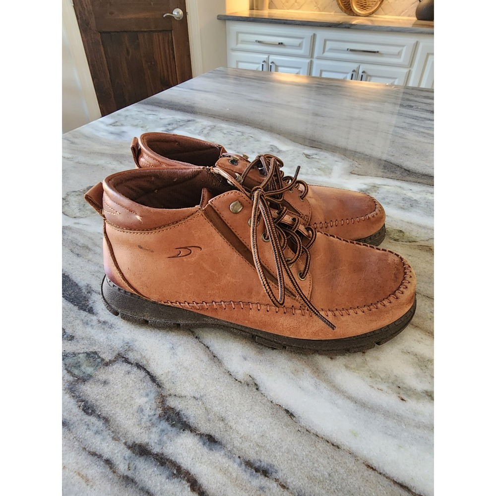 Dr Scholls Mily Chukka Women Tan Leather Lace Up Ankle Boots Comfort Shoes S - Picture 3 of 9